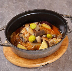 鶏もも肉とポルチーニのシャスール（漁師風）