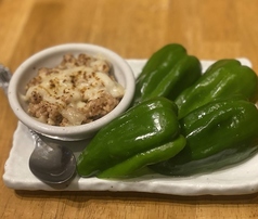 禁断の肉味噌生ピーマン