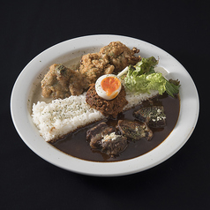 あいがけ 国産牛ホホ&塩麹唐揚げカレー