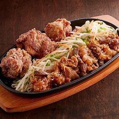 ミックスホルモン(100g)と唐揚げ(100g)