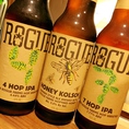 【ローグエール】【Rogue Beer】Honey Kolsch　5％…900円/7　HOP IPA　7.7％…950円（ローグエールズは上質のホップと大麦麦芽、アメリカ北西海岸の地下水と独自のパックマン酵母で醸造されています）