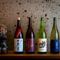 お寿司との相性を徹底的に追求した多彩な日本酒をご用意