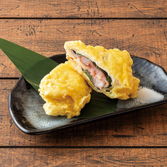 生ハムと海老の湯葉天ぷら