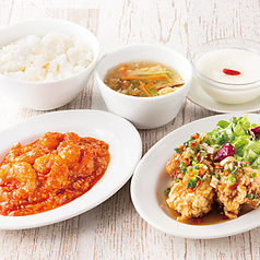 海老チリ(ハーフ)&油淋鶏(ハーフ)セット