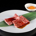 料理メニュー写真&nbsp;特選ロースの焼きすき 一枚(卵黄タレ付き)