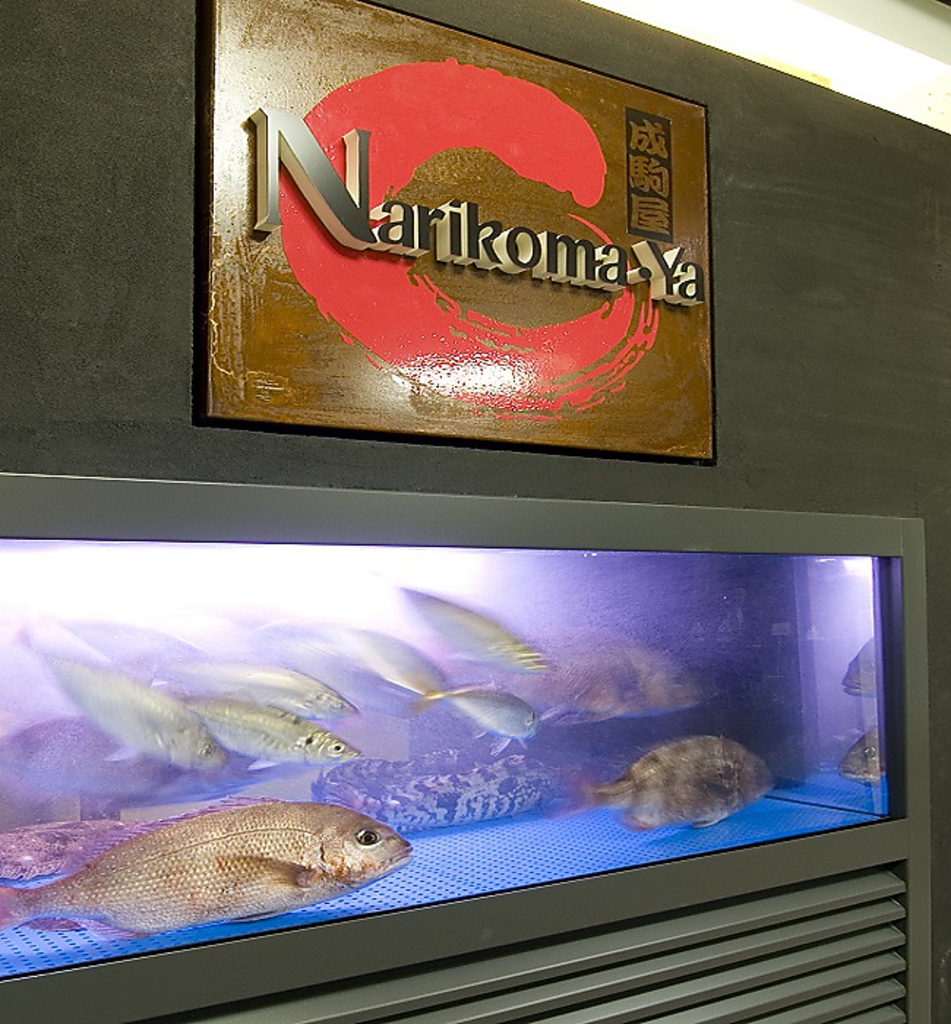 店頭のいけすには毎日仕入れる鮮魚がズラリ！鮮魚はその場で捌いてお造りで・・・♪638円(税込)～