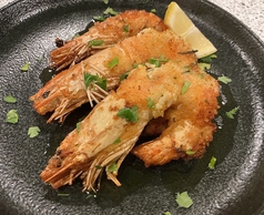 有頭海老の香草パン粉焼き