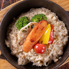 彩り季節野菜の濃厚クリームリゾット ~グラナパダーノの香り~