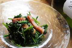 ほうれん草とベーコンのソテー