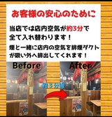 【お客様の安心のために】当店では、店内空気が約3分で全て入れ替わるため換気はバッチリ♪煙と一緒に店内の空気を外へ排出してくれます。