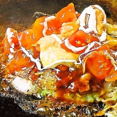 フレッシュトマトとチーズのお好み焼