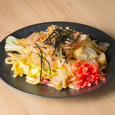 かき醤油の焼きうどん