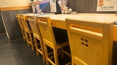 お一人様でも気軽に立ち寄れるカウンター席は、店主の鮮やかな手捌きを目の前で楽しめる特等席です。新鮮な魚が捌かれ、炭火で香ばしく炙られる様子はまさにライブ感満載。出来立ての串料理や旬の魚介を、五感で味わう贅沢な時間をお過ごしいただけます。