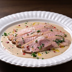 鴨肉のたたき 粒マスタードクリーム