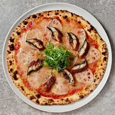 鰻と蓮根と山椒のピッツァ