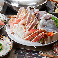 蟹ふぐ 雪月花のコース写真