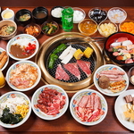 焼肉、お寿司、サラダ、デザートなど…100種類以上が食べ放題！ご家族連れにもピッタリのお店です◎