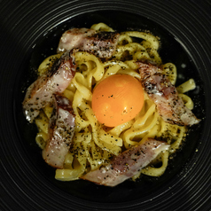 生パスタのカルボナーラ