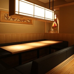 10名様の個室の席ベンチシートタイプのお席です