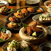 博多もつ鍋や鰹たたきが味わえるコース◎