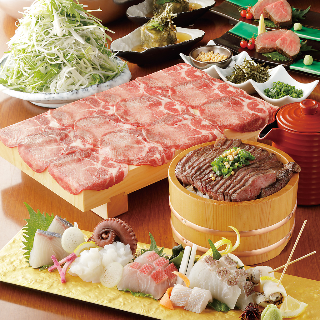 ボリューム良し鮮度良しのコース！拘りの内容♪牛タンしゃぶしゃぶ、黒毛和牛ひつまぶしは圧巻です！