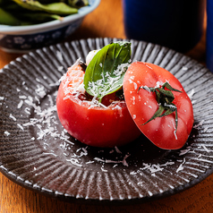 まるごとトマトとタコのバジルマリネ