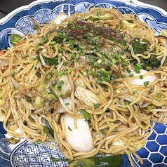 広島お好み村のソースで焼きそば