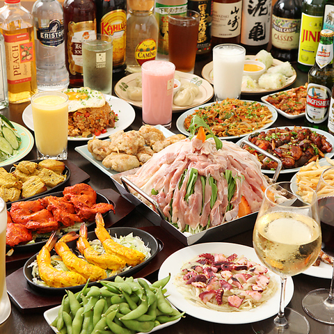 隠れ家アジアンバル「ピアーズ三鷹」お得なコースクーポン!3H飲み放題8品3500⇒2500円
