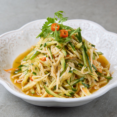 きゅうりとエノキピリ辛和え