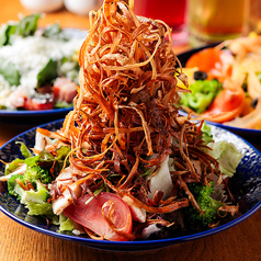 パリパリごぼうのタワーサラダ