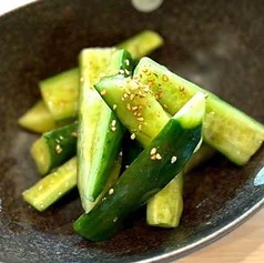 冷やしキュウリの塩ダレ/劇旨 豚のあたりめ