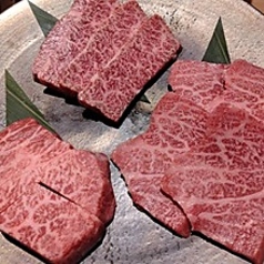 黒毛和牛の3種盛り合わせ