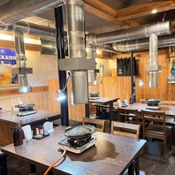 アットホームな雰囲気でジンギスカンを堪能できます。