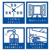 新型コロナ感染拡大防止のため、飛沫感染・空気感染