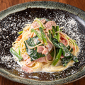 料理メニュー写真&nbsp;ほうれん草とベーコンのクリームパスタ