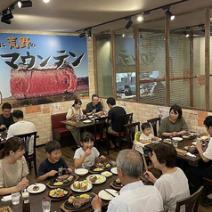 鉄板無しのテーブル席をご用意しております！【半田/青山/東成岩/ランチ/食べ放題/飲み放題/ランチ/バイキング./宴会/焼肉/BBQ/ キッズスペース./誕生日/記念日/居酒屋/ステーキ/焼き肉】