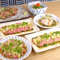 【鮮度が自慢の「肉刺し」が5種】盛り合わせも！