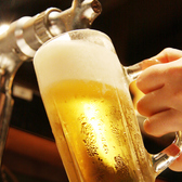 プレミアム飲み放題なら・・・生ビール「アサヒ　スーパードライ　樽生」ほか本格焼酎・銘酒地酒・厳選梅酒などもお飲み頂けます。