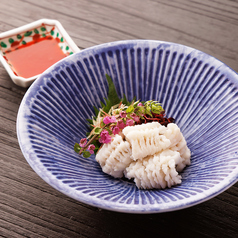 鱧 湯霧造り梅肉ソース