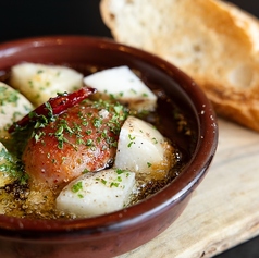 明太子と山芋のアヒージョ