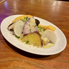 冬野菜の茹で上げ パルミジャーノチーズがけ