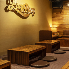 足をのばしてゆったりくつろげる座敷席。