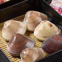 濃厚で肉厚の九十九里産蛤を使用！豊かな出汁が◎