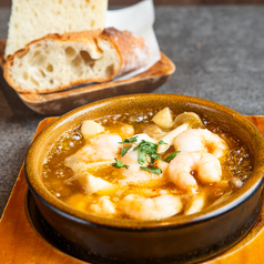 海老とキノコのアヒージョ