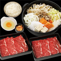 料理メニュー写真&nbsp;【国産牛】すき焼き定食 一人前(Japanese Beef ”SUKI YAKI”)