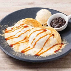 きなこ黒蜜パンケーキ(粒あん付き)