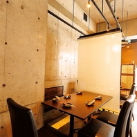 接待や宴会にぴったりな「個室」空間。