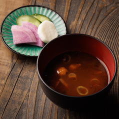 香の物と赤出汁セット (一人前)