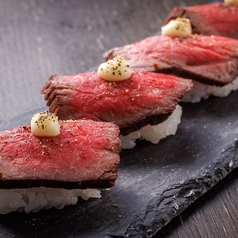 常陸牛のローストビーフ寿司