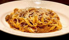 ポルチーニ茸と牛肉の煮込みソース フェットチーネ Fettucine beef & porcini